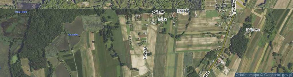 Zdjęcie satelitarne Roztoki ul.